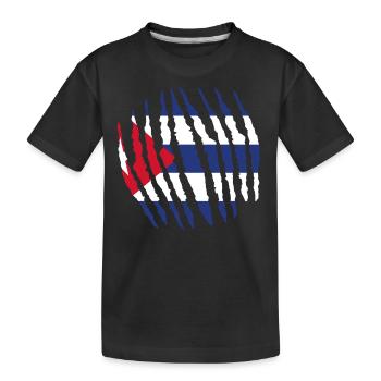 Claw Klaue Heimat Herkunft Kuba png - Kinder Premium Bio T-Shirt - Schwarz - Vorne