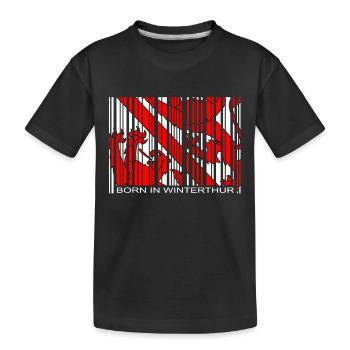 Né à Winterthur - T-shirt bio Premium Enfant - noir - Devant