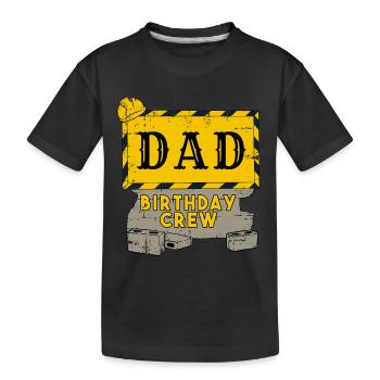 Papa Père Anniversaire Équipe Construction Chantier de construction - T-shirt bio Premium Enfant - noir - Devant