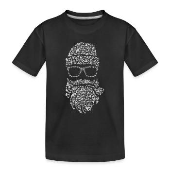 Barbe oiseaux - T-shirt bio Premium Enfant - noir - Devant