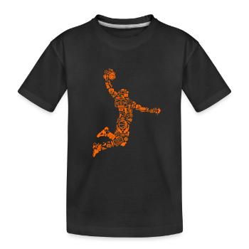 Basketball Player - Kinder Premium Bio T-Shirt - Schwarz - Vorne