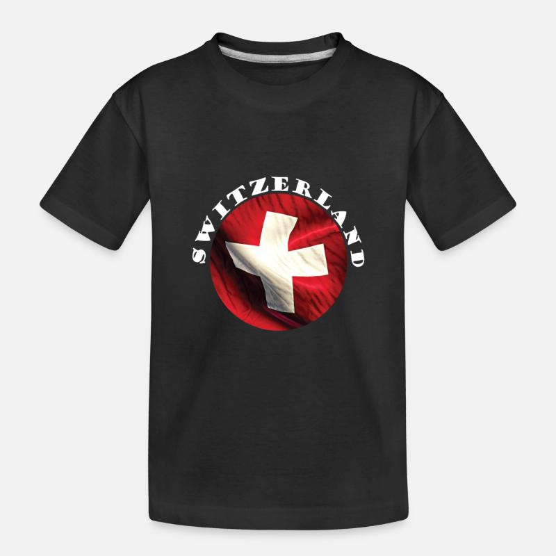 Suisse Drapeau - T-shirt bio Premium Enfant - noir