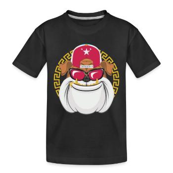 pitbull dog dog lover funny shirt - Kids' Premium Organic T-Shirt - black - Front