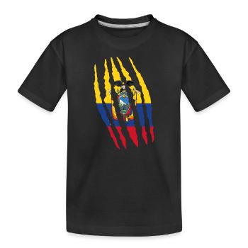 Claw Klaue Risse Herkunft Ecuador png - Kinder Premium Bio T-Shirt - Schwarz - Vorne
