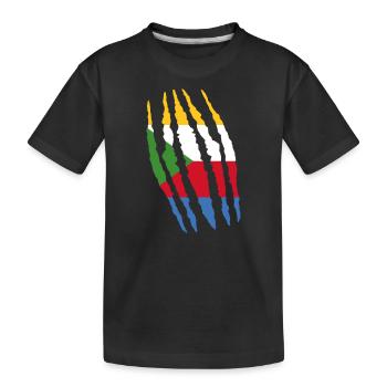 Claw claw tears origin Comoros png - Kids' Premium Organic T-Shirt - black - Front