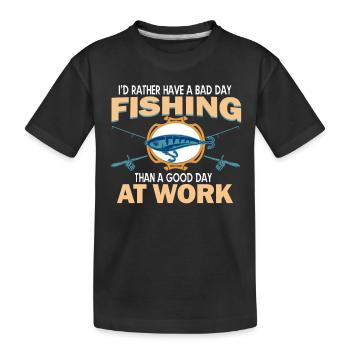 Pêche - Cadeau - Chemise - T-shirt bio Premium Enfant - noir - Devant