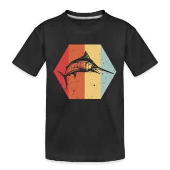 Espadon - Pêcheurs - Vintage - Couleur - T-shirt bio Premium Enfant - noir - Devant