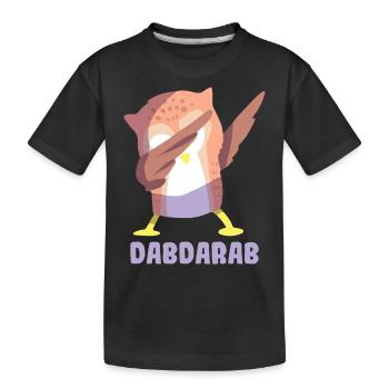 Cute Owl Owl Dabbing Dance Statement Fun Gift - Kids' Premium Organic T-Shirt - black - Front