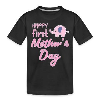 Mom - Mum - Mom - Mothers Day - Mom - Gift - Kids' Premium Organic T-Shirt - black - Front