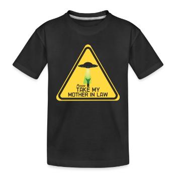 Nimm meine Schwiegermutter - Kinder Premium Bio T-Shirt - Schwarz - Vorne