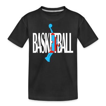 basket-cadeau de basket-ball de basket-ball - T-shirt bio Premium Enfant - noir - Devant