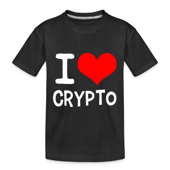 J'aime Crypto blanc - T-shirt bio Premium Enfant - noir - Devant