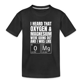 Chemie O Mg Geschenk Chemikerin Chemie lustig - Kinder Premium Bio T-Shirt - Schwarz - Vorne