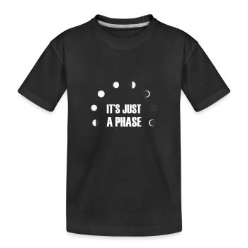 Funny Lunar Eclipse Moon Phase Moon Lovers gift - Kids' Premium Organic T-Shirt - black - Front