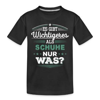 Schuhe - Kinder Premium Bio T-Shirt - Schwarz - Vorne