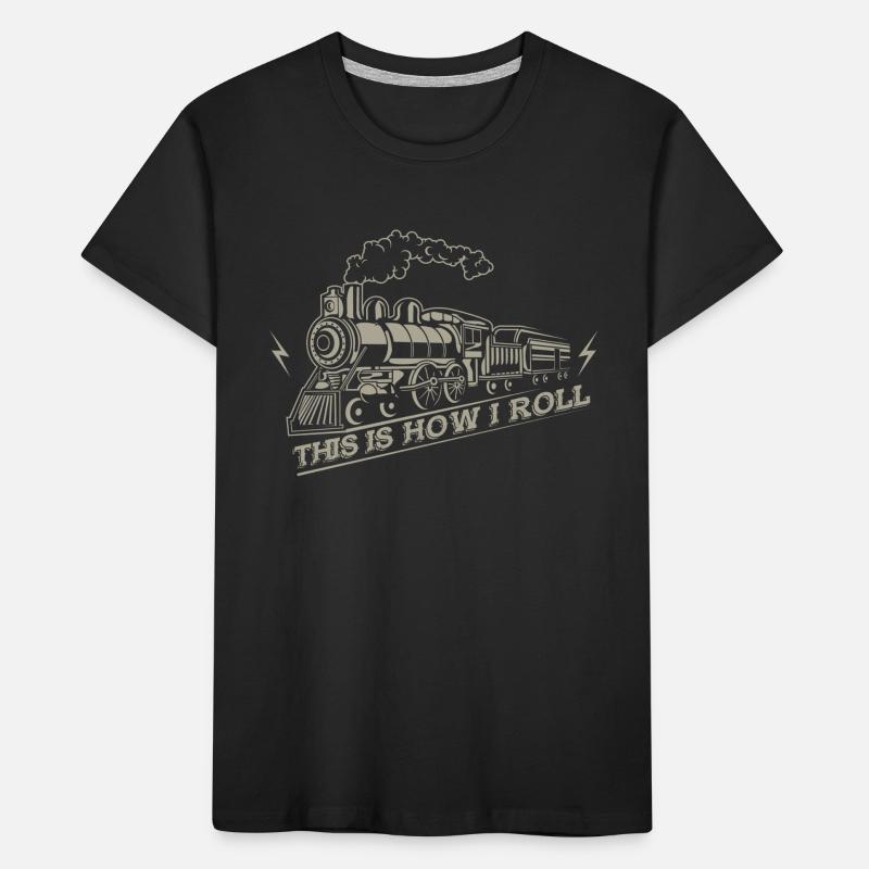 This is how i roll - railroad train Kinder Premium Bio T-Shirt