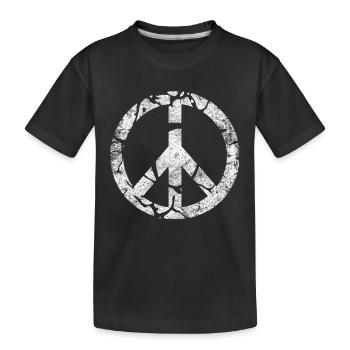 signe de paix symbole de paix cadeau chemise - T-shirt bio Premium Enfant - noir - Devant