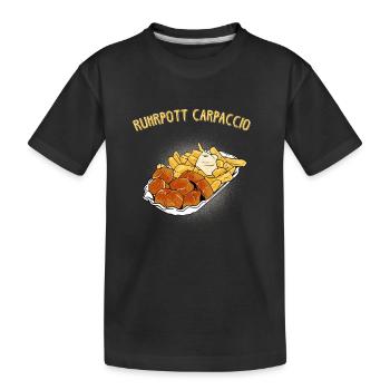 ruhrpott carpaccio Geschenk Curry Pommes - Kinder Premium Bio T-Shirt - Schwarz - Vorne