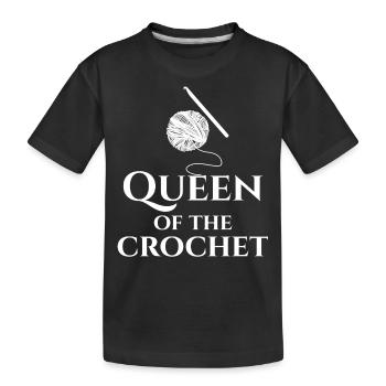Crochet - Crochet - Couture - aiguille - Queen - T-shirt bio Premium Enfant - noir - Devant