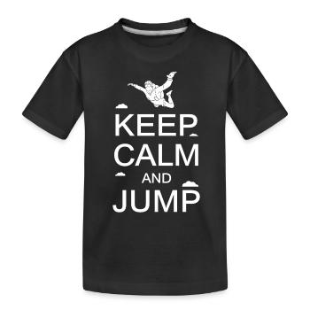 parachute - Kids' Premium Organic T-Shirt - black - Front