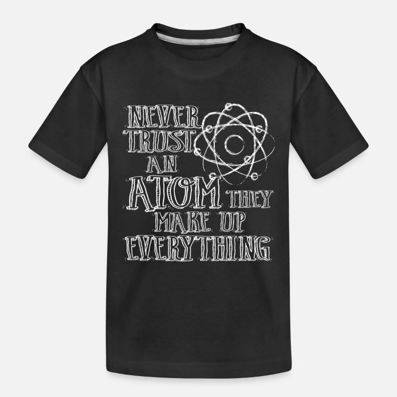 Math Physics Science Gift Atom Funny - Kids' Premium Organic T-Shirt - black