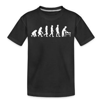 Menuisier - Bois - Menuisier - Cadeaux - Évolution - T-shirt bio Premium Enfant - noir - Devant