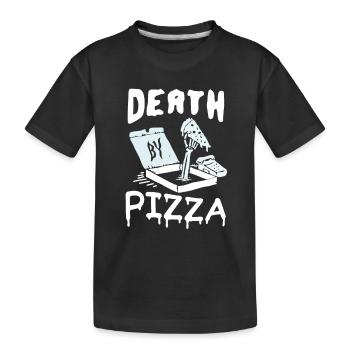 Pizza Death - Kids' Premium Organic T-Shirt - black - Front