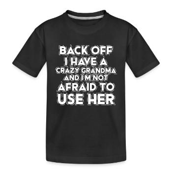 Grand-mère Grandson Petite-fille Petit-fils Cadeau Petits-enfants - T-shirt bio Premium Enfant - noir - Devant