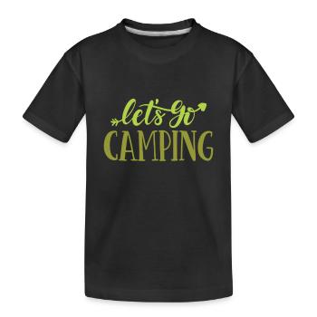 Lets go camping - Camping Shirt - Kinder Premium Bio T-Shirt - Schwarz - Vorne