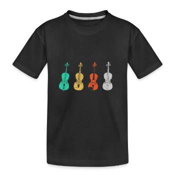 Vintage violon violon - cadeau de musique - T-shirt bio Premium Enfant - noir - Devant