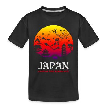 Japan - land of the rising sun - Kids' Premium Organic T-Shirt - black - Front