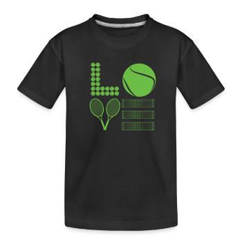 Tennis joueur cadeau tennis joueur j'aime le tennis - T-shirt bio Premium Enfant - noir - Devant