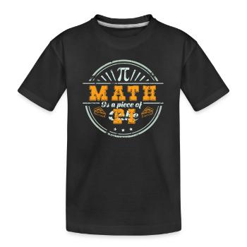 Mathematik Pi Tortenstück rechnen 3.14 Geschenk - Kinder Premium Bio T-Shirt - Schwarz - Vorne