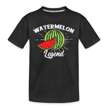 Watermelon Legend Shirt - Kinder Premium Bio T-Shirt - Schwarz - Vorne