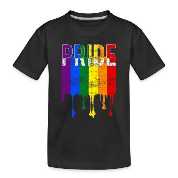 Bannière de gay pride - T-shirt bio Premium Enfant - noir - Devant
