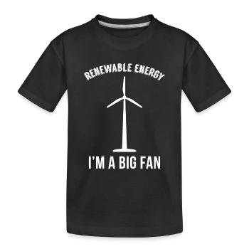 Erneuerbare Energie Saubere Energie - Kinder Premium Bio T-Shirt - Schwarz - Vorne