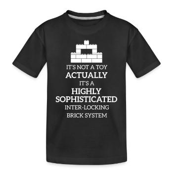 Blocs de construction - Construction - Cadeau - Drôle - T-shirt bio Premium Enfant - noir - Devant