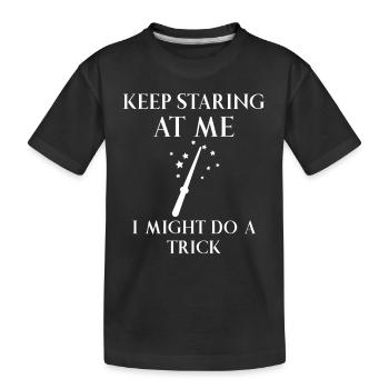 Zauberei - Magie - Zauberstab - Magier - Geschenk - Kinder Premium Bio T-Shirt - Schwarz - Vorne