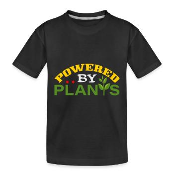 Idée de cadeau végétarien végétalien - T-shirt bio Premium Enfant - noir - Devant