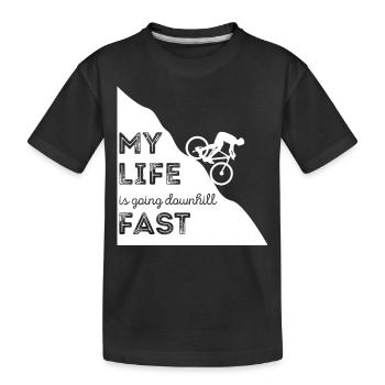 Mountain biking - mountain biking - mountain bikers - Kids' Premium Organic T-Shirt - black - Front