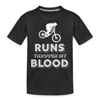 Mountain biking - mountain biking - mountain bikers - Kids' Premium Organic T-Shirt - black - Front