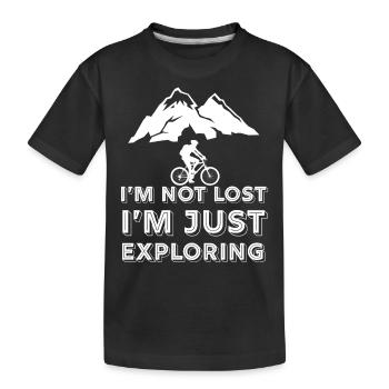 Mountains - mountain biking - mountain biking - cycling - Kids' Premium Organic T-Shirt - black - Front