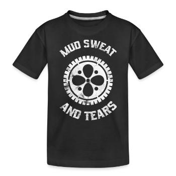 Mountain biking - mountain biking - mountain bikers - Kids' Premium Organic T-Shirt - black - Front