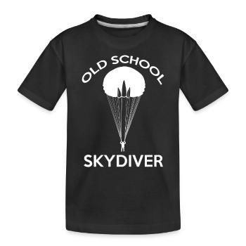 Fallschirmspringen - Sykdive - Fallschirm - Kinder Premium Bio T-Shirt - Schwarz - Vorne