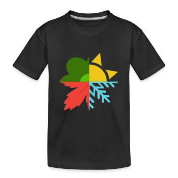 Vier Jahreszeiten Wetter Natur - Kinder Premium Bio T-Shirt - Schwarz - Vorne