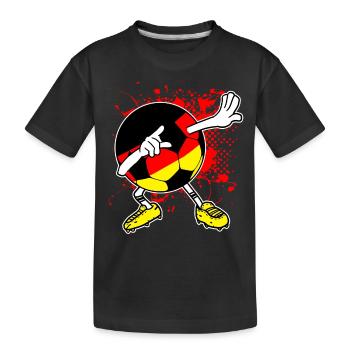 Deutschland Fußball WM Nationalmannschaft - Kinder Premium Bio T-Shirt - Schwarz - Vorne