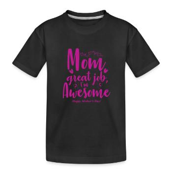 Mother's Day Mothersday Mother's Day Gift - Kids' Premium Organic T-Shirt - black - Front