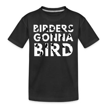 Observation des oiseaux - Observation des oiseaux - Oiseaux - Observation des oiseaux - T-shirt bio Premium Enfant - noir - Devant