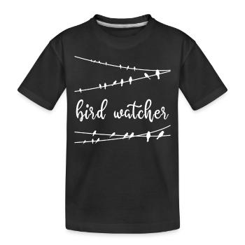 Observation des oiseaux - Observation des oiseaux - Oiseaux - Observation des oiseaux - T-shirt bio Premium Enfant - noir - Devant