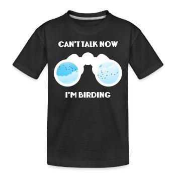 Observation des oiseaux - Observation des oiseaux - Oiseaux - Observation des oiseaux - T-shirt bio Premium Enfant - noir - Devant